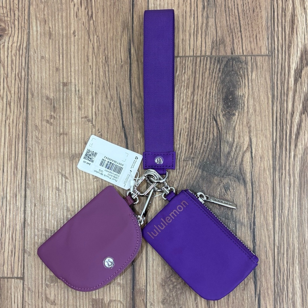 lululemon athletica Purple and Magenta Key & Card Holder Wristlet